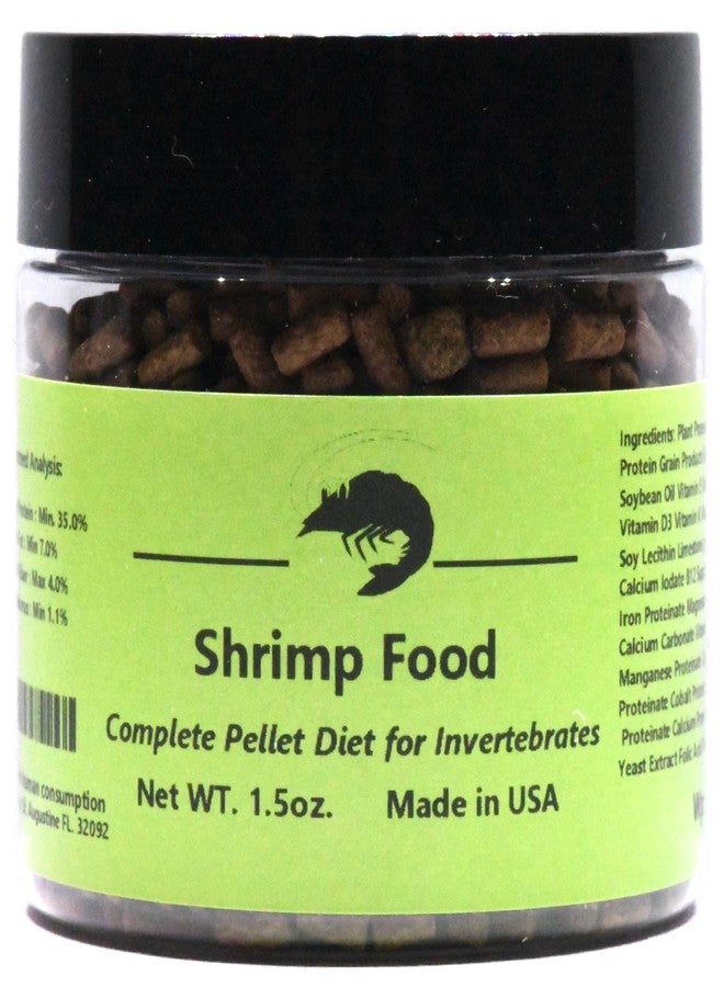Wpc-Co. Freshwater Shrimp Food | Cherry Shrimp Food | Ghost Shrimp Food | Aquarium Shrimp Food | Shrimp Food Aquarium Freshwater Neocaridina Shrimp Food Pellets | 1.5oz - Image 1